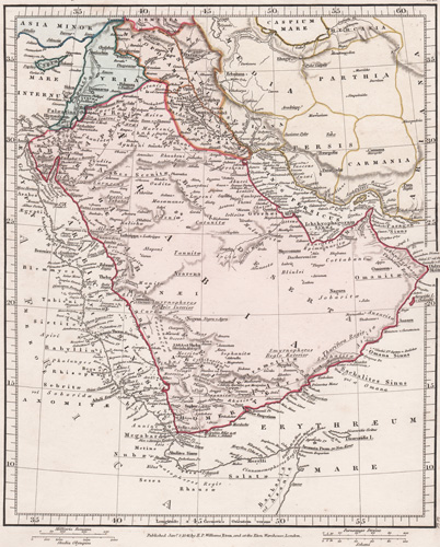 Map of Persia, Turkey is Asia, Afghanistan, Beloochistan 1862